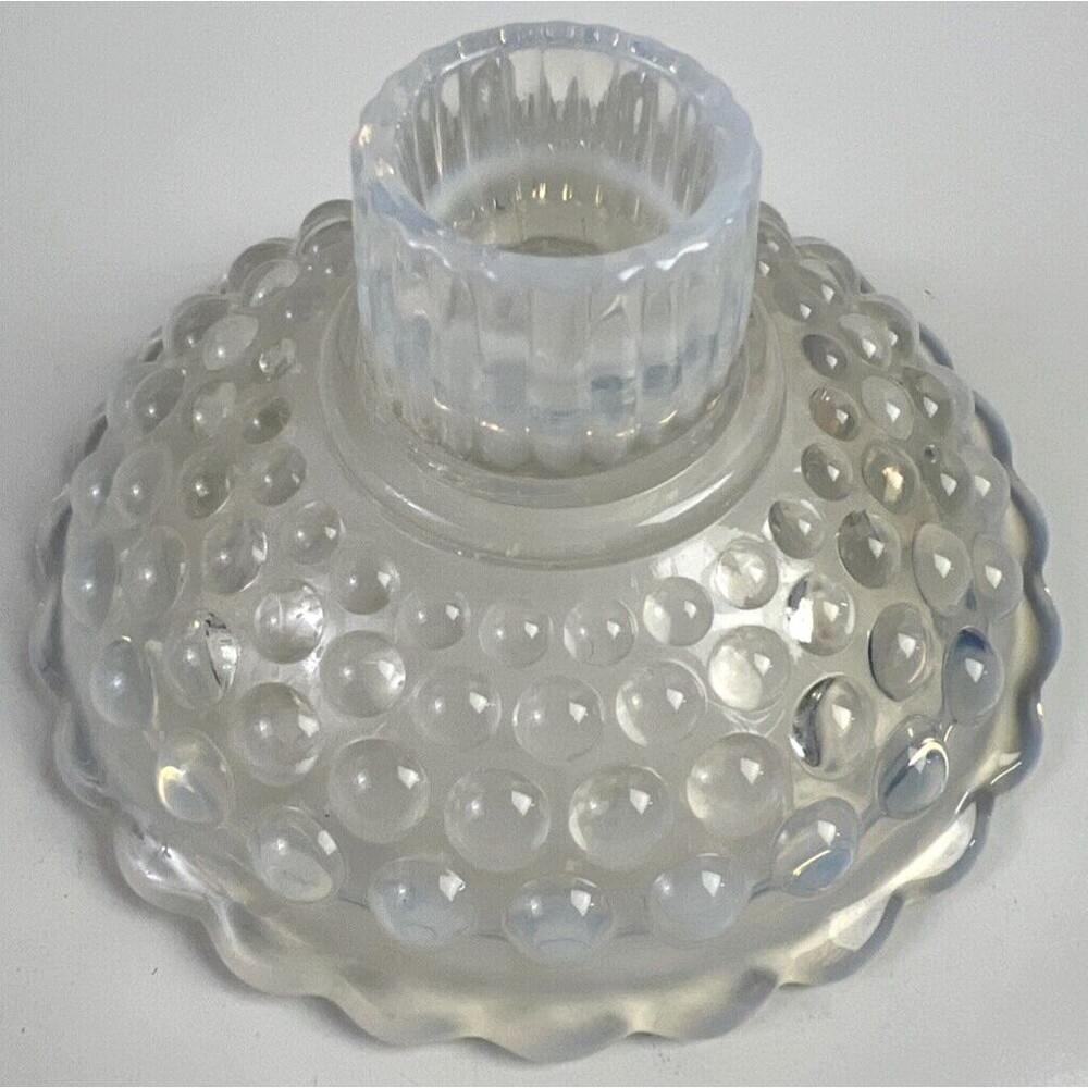 Anchor Hocking Moonstone Opalescent Candle Stick Holder 4" Base